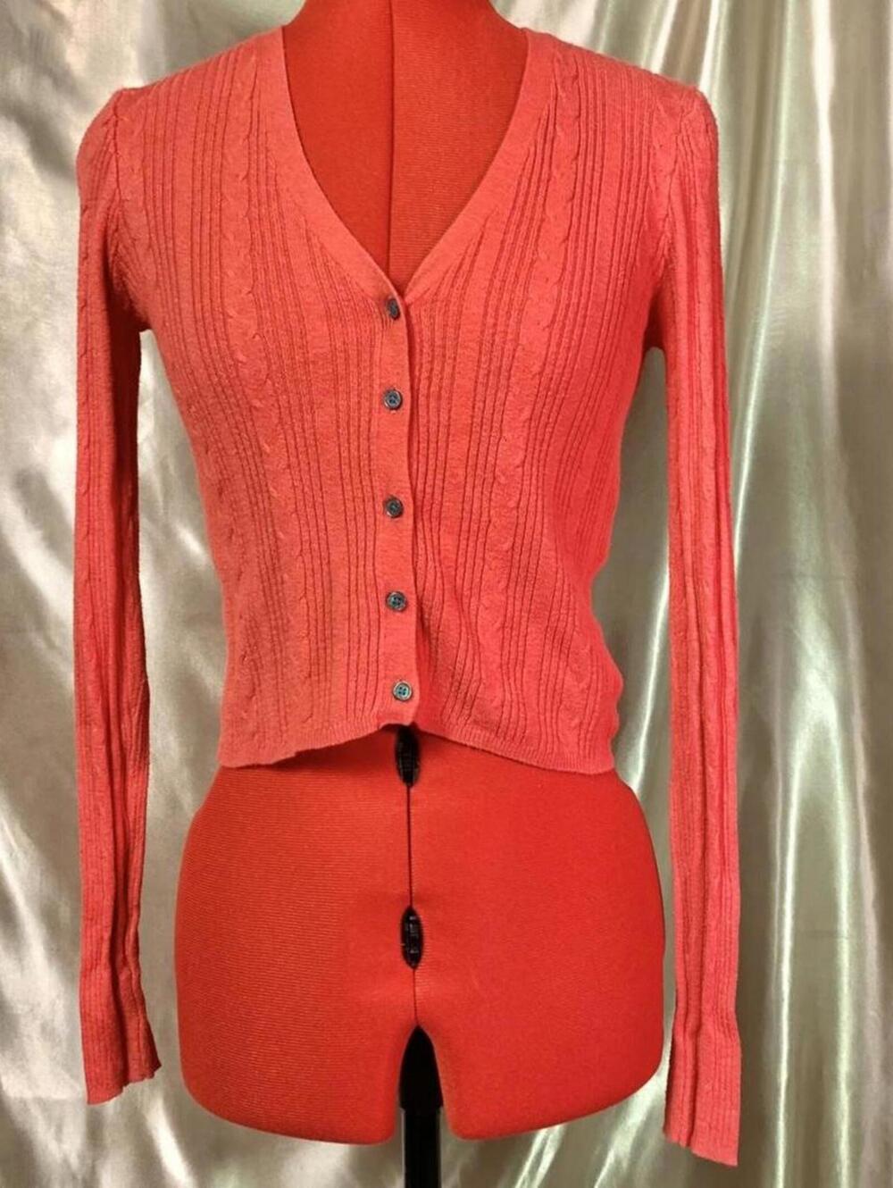 Light cable knit button up American eagle cardigan